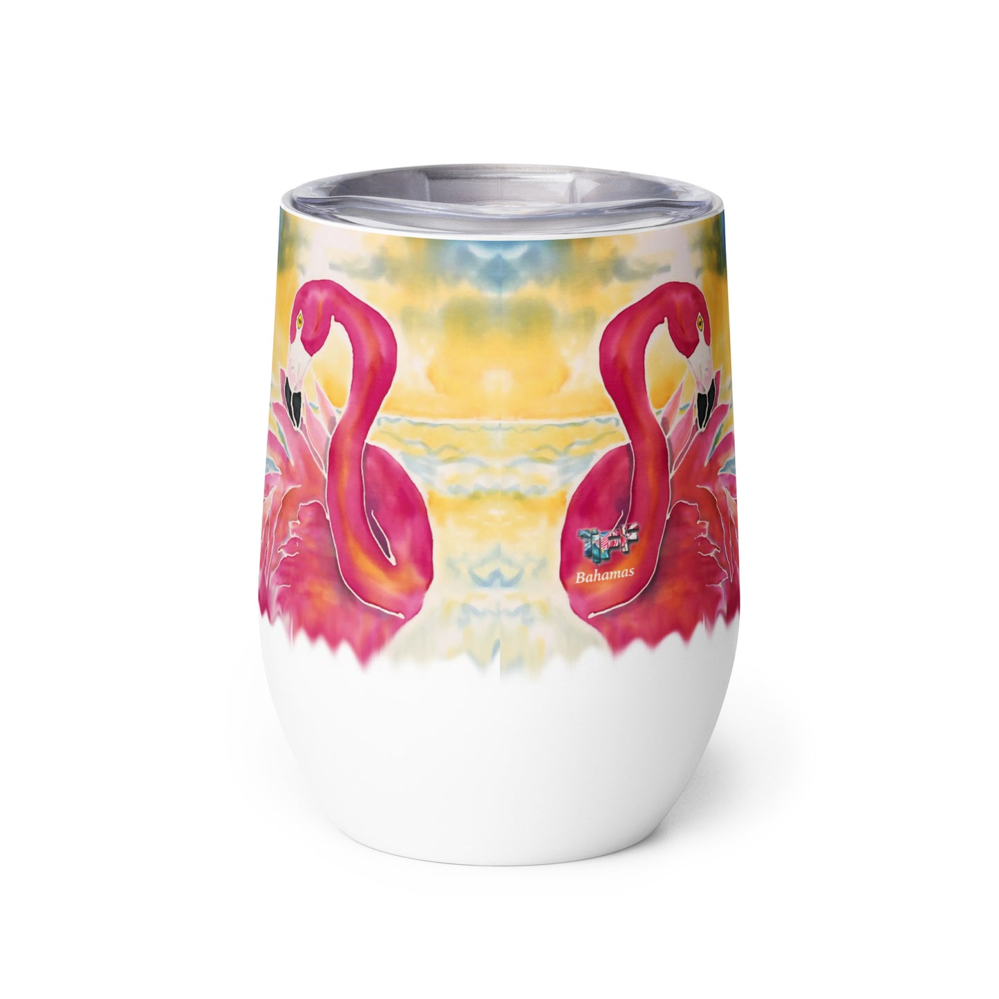 Flamingo Sunset Wine tumbler